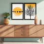 Wallity Cuadros Decorativos de MDF con Marco de Madera (2 Piezas) Multicolor